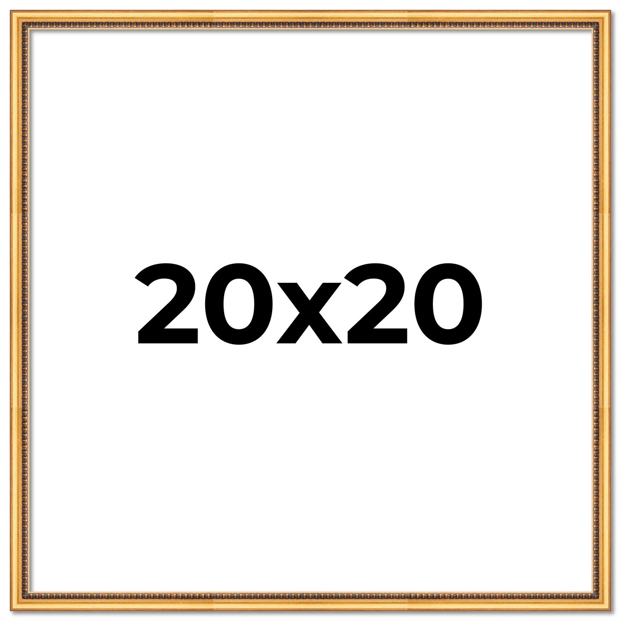 Square Classic Modern Gold Picture Frame - UV Acrylic, Foam Board Backing, Hanging Hardware